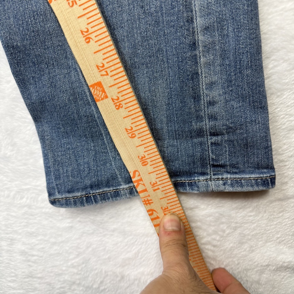 AriZona Jeans Women's Blue Denim Stretch Low-Rise Classic Straight Zip Fly - 9 - Picture 5 of 8